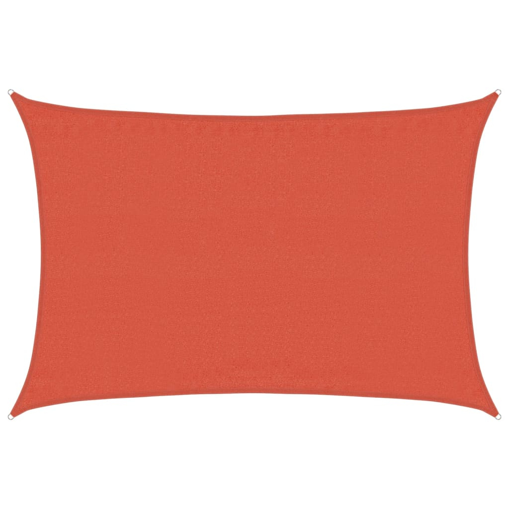 vidaXL toldo de vela rectangular hdpe terracota 160 g/m² 3,5x4,5 m