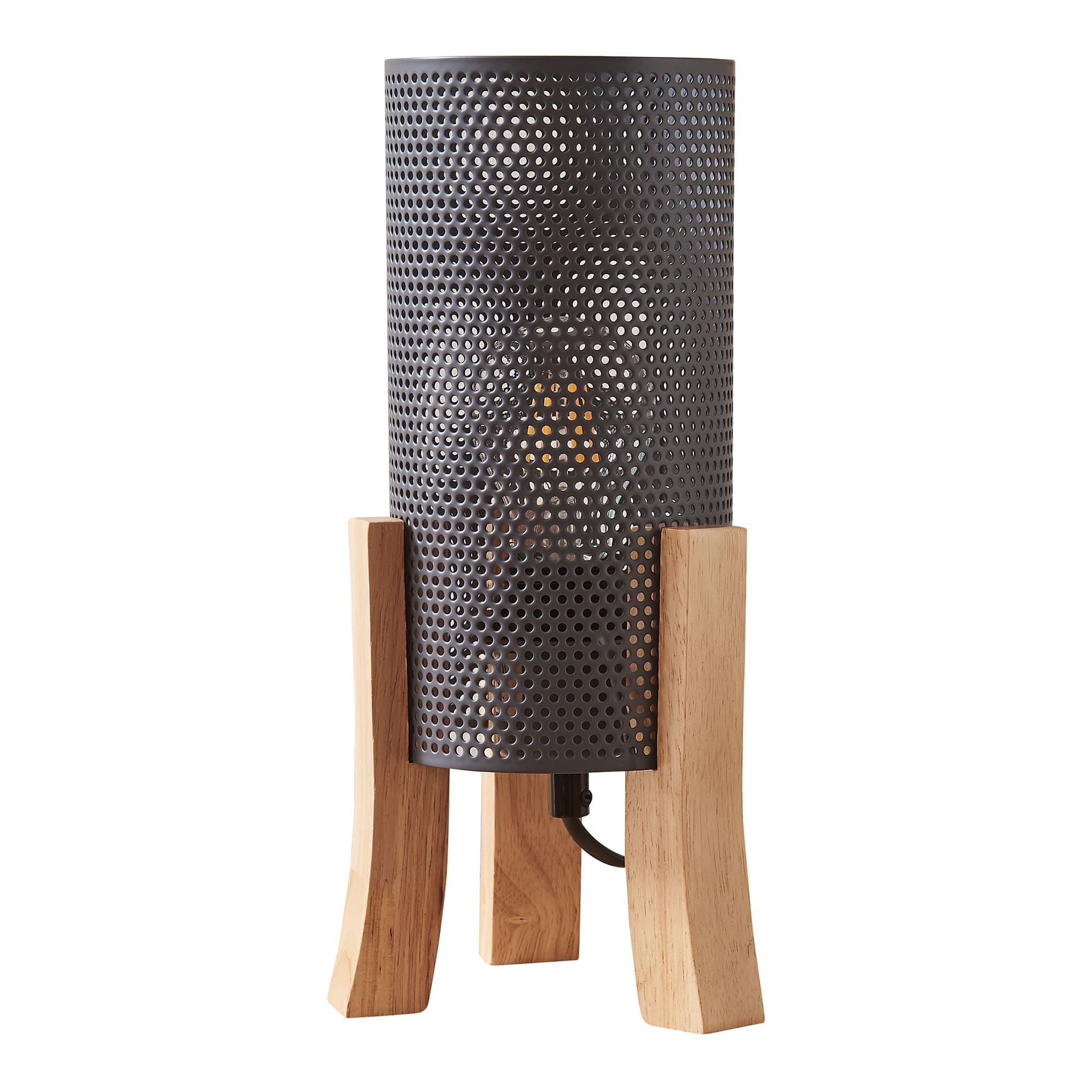 Lámpara de mesa joelleldsvin 30x14x14 cm - gris [lux.pro]