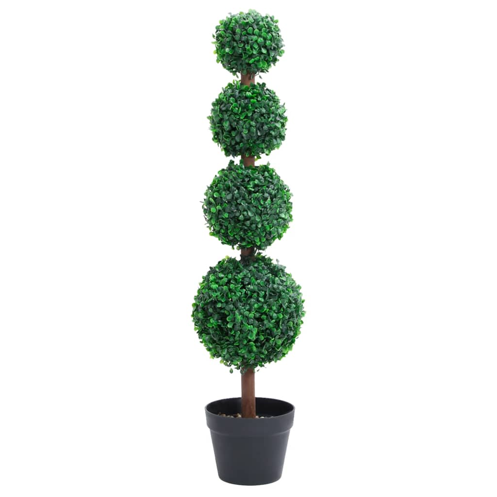 Planta de boj artificial forma de bola con maceta verde 90 cm eerf1990