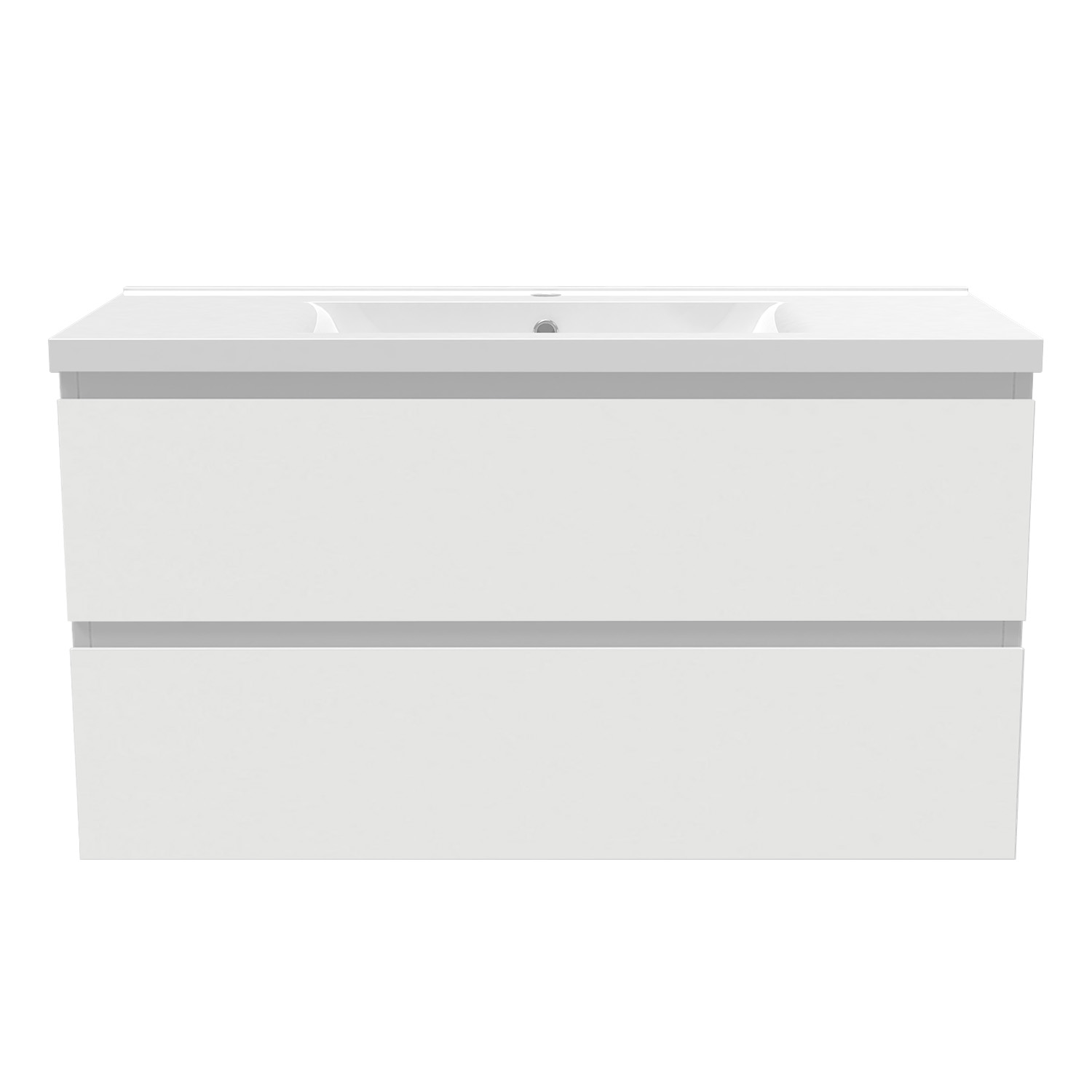 Aica mueble de baño con lavabo,blanco mate, 99 x 44,5 x 52 cm