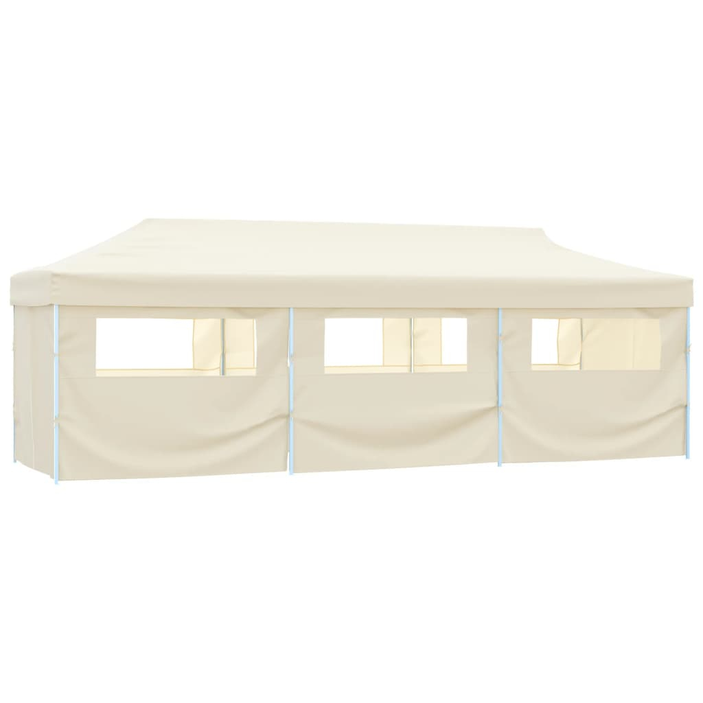 vidaXL carpa plegable pop-up con 8 paredes laterales 870x291x315 cm crema