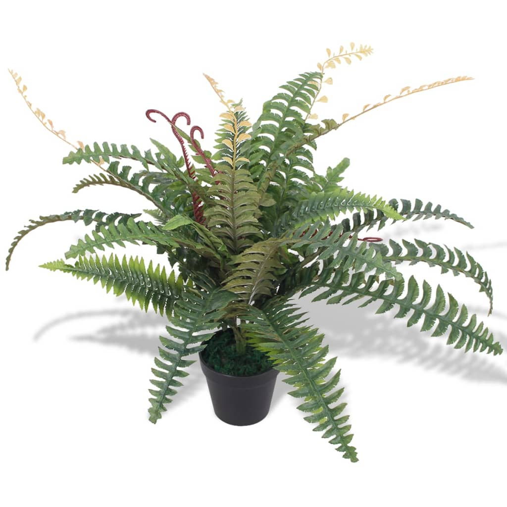 vidaXL helecho artificial con macetero 60 cm verde