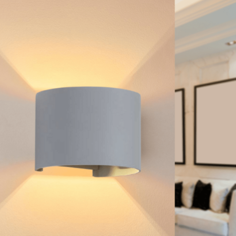 Aplique LED gris 6w ip54 redondo - blanco neutro 4000k - 5500k -