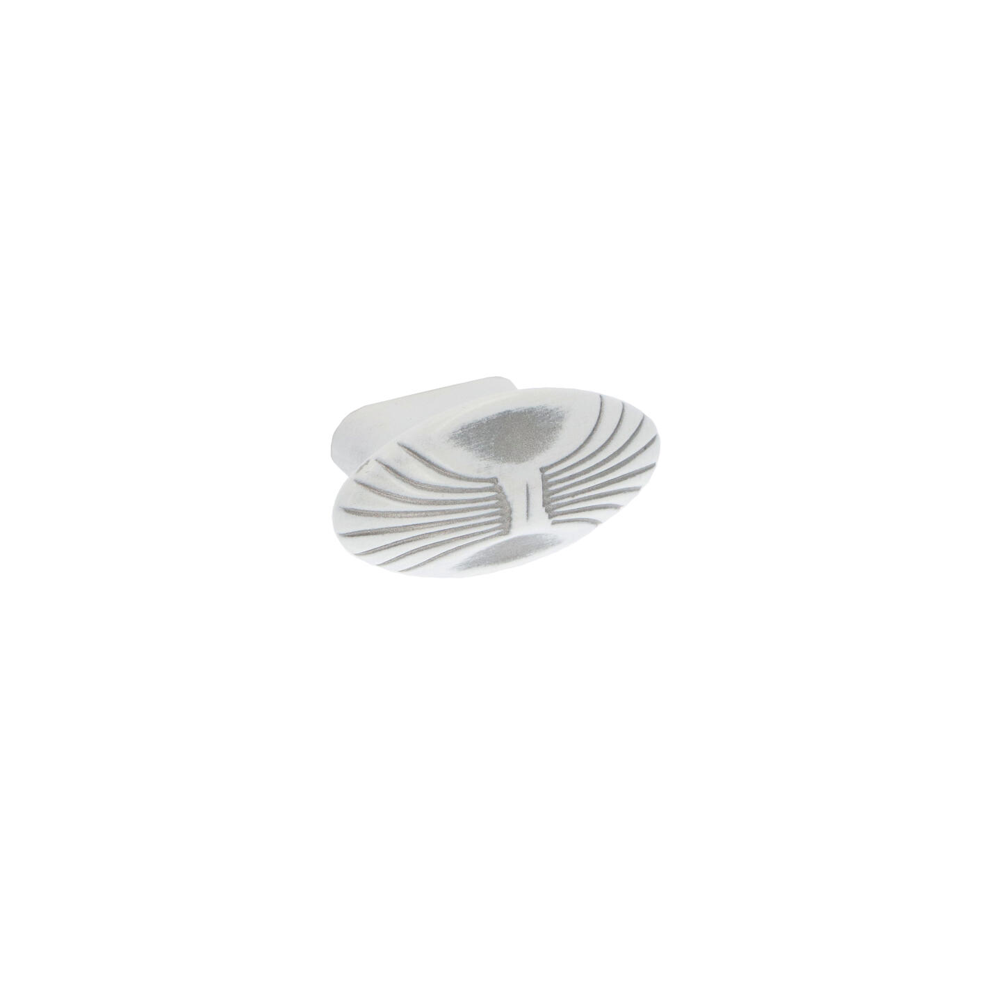 Pomo para muebles en zamac diám 44 x 25mm plata blanca real lote de 6