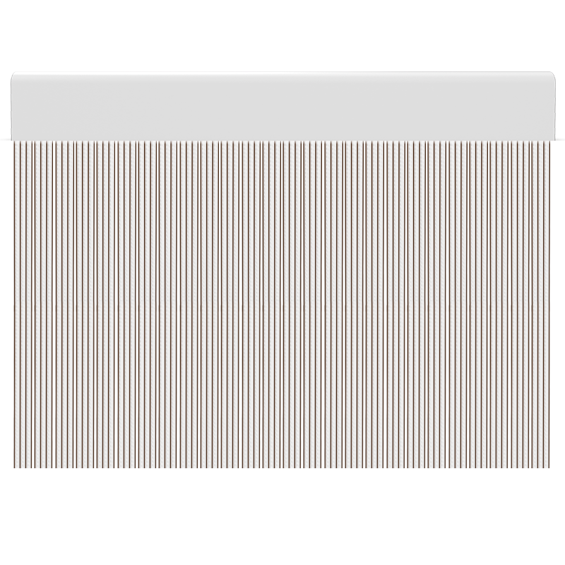 Cortina para puertas de PVC pastel transparente con marrón / 90 x 210