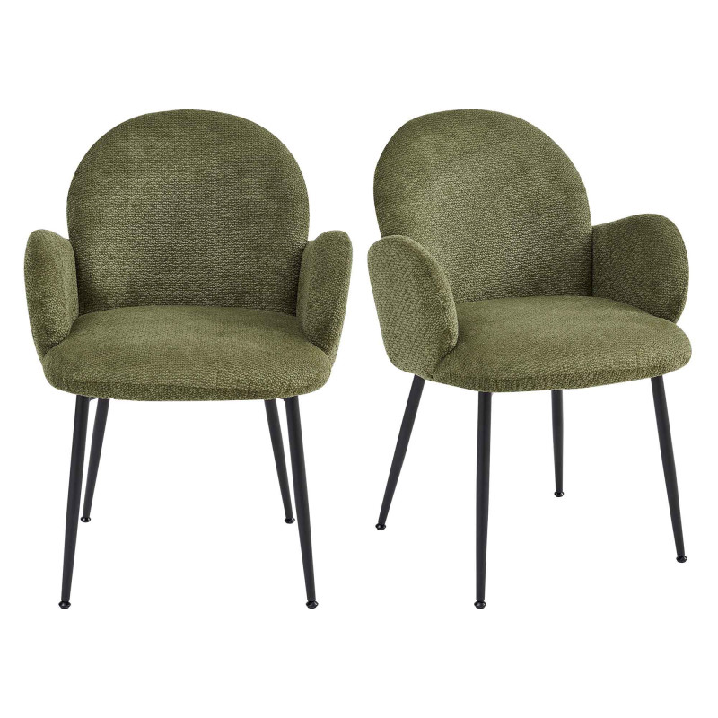 Alice-silla de tela ikon oliva (x2)