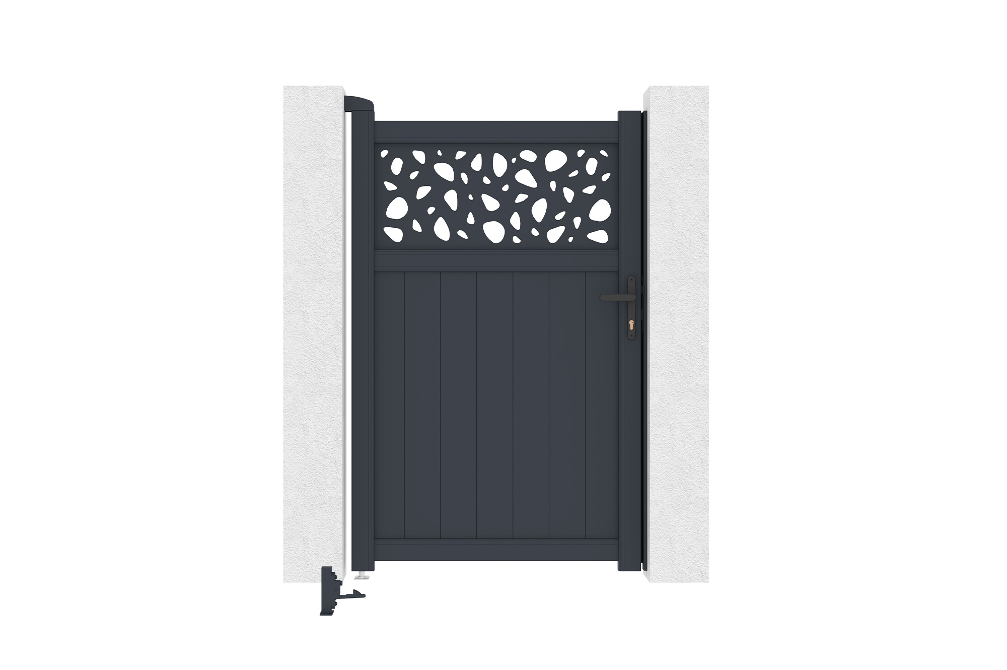 Puerta ajustable dolomite sunny 1 m h160 aluminio gris
