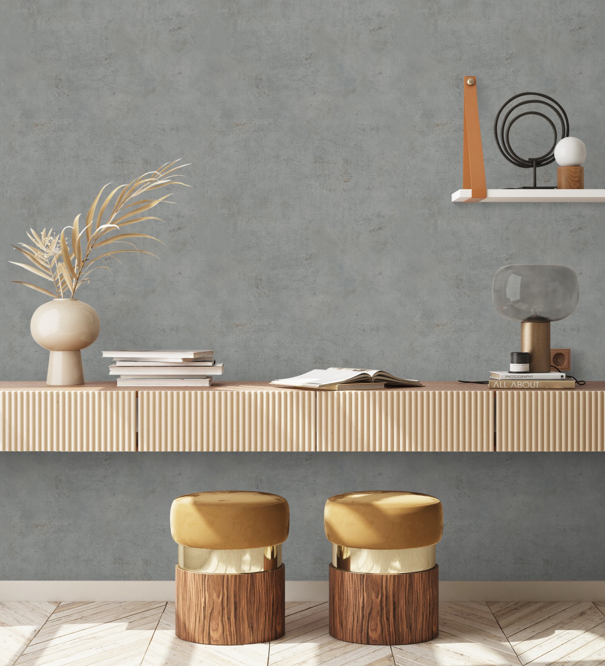 Papel pintado gaulan lavable de microcemento con textura 5.33m²