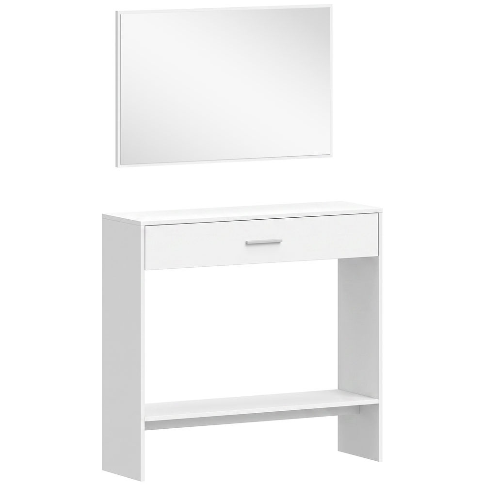 Mueble de entrada 91.5x27.9x85.5 cm color blanco Homcom