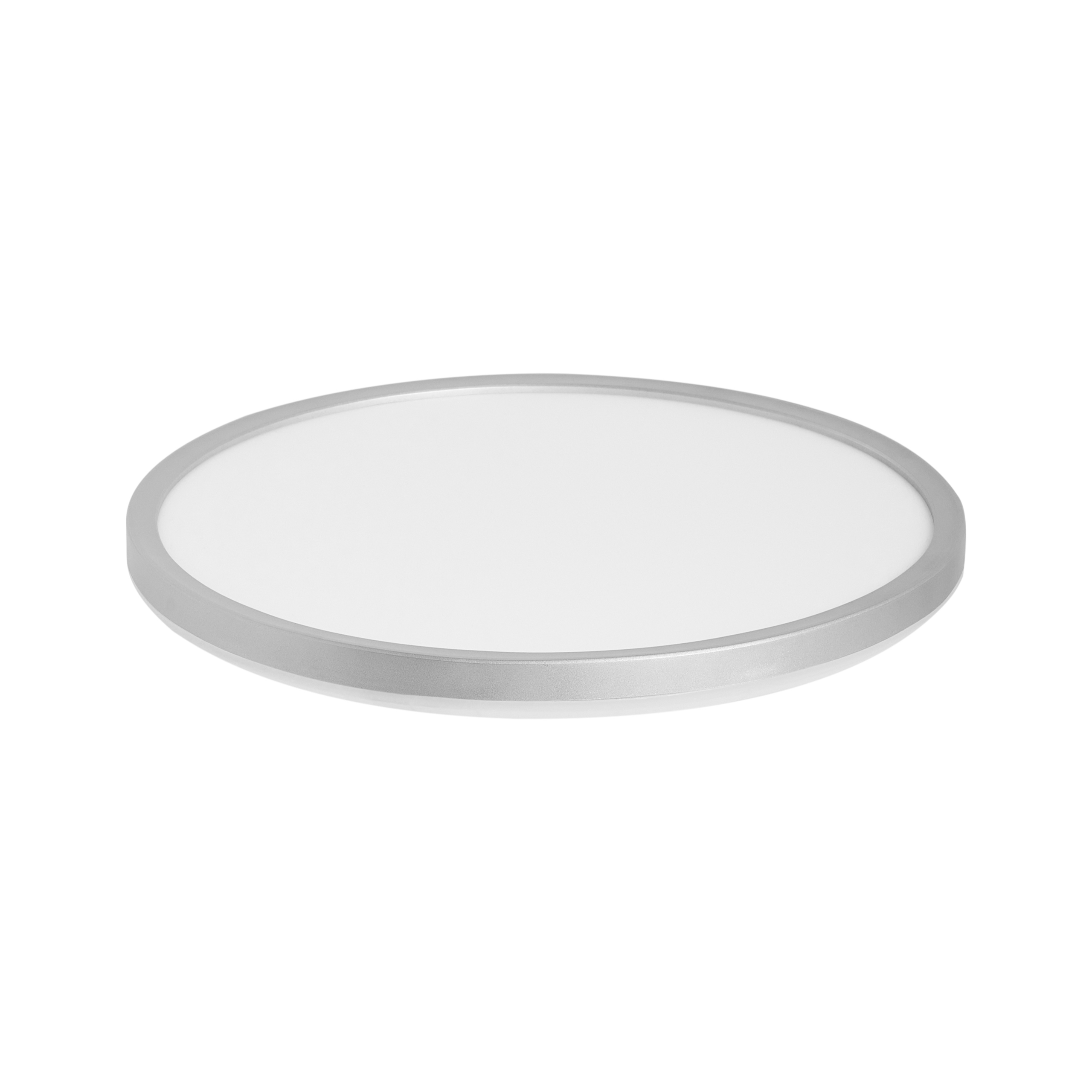 Lámpara LED de techo velora con mando con regulador de intensidad plateado