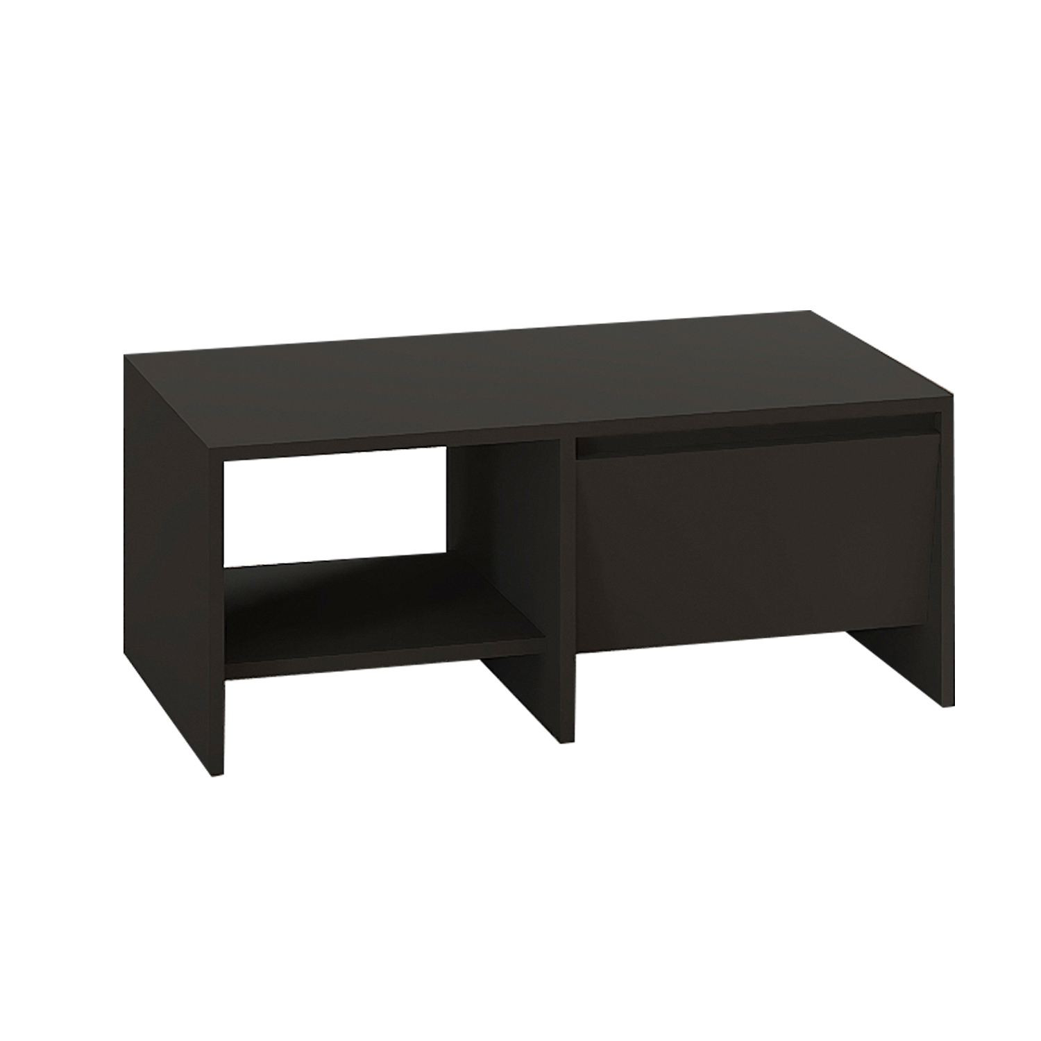 Mesa baja de madera "laris" - 90 x 45 x 35 cm - gris antracita