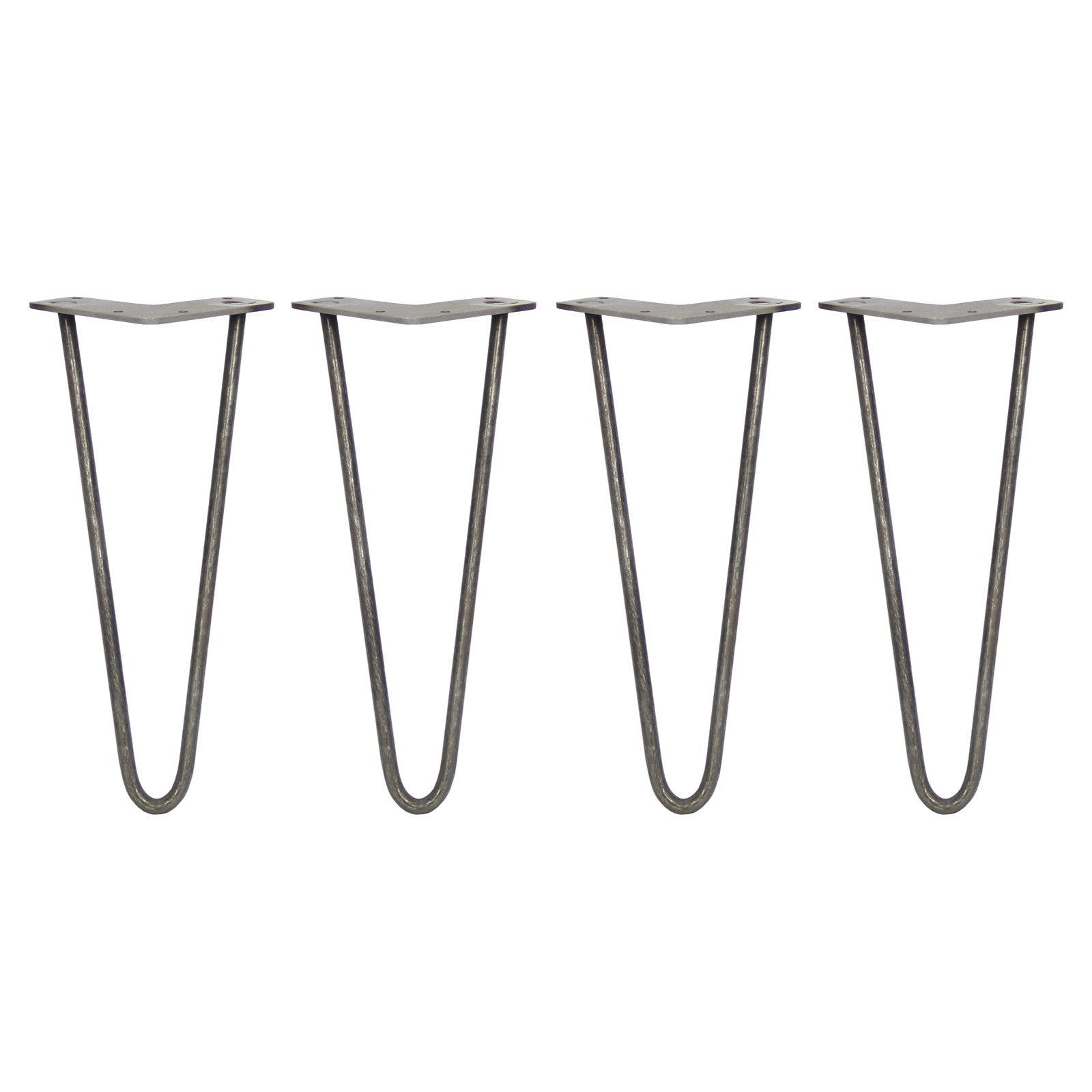4 patas de horquilla skiski legs 30,5cm acero natural 2 dientes 10mm