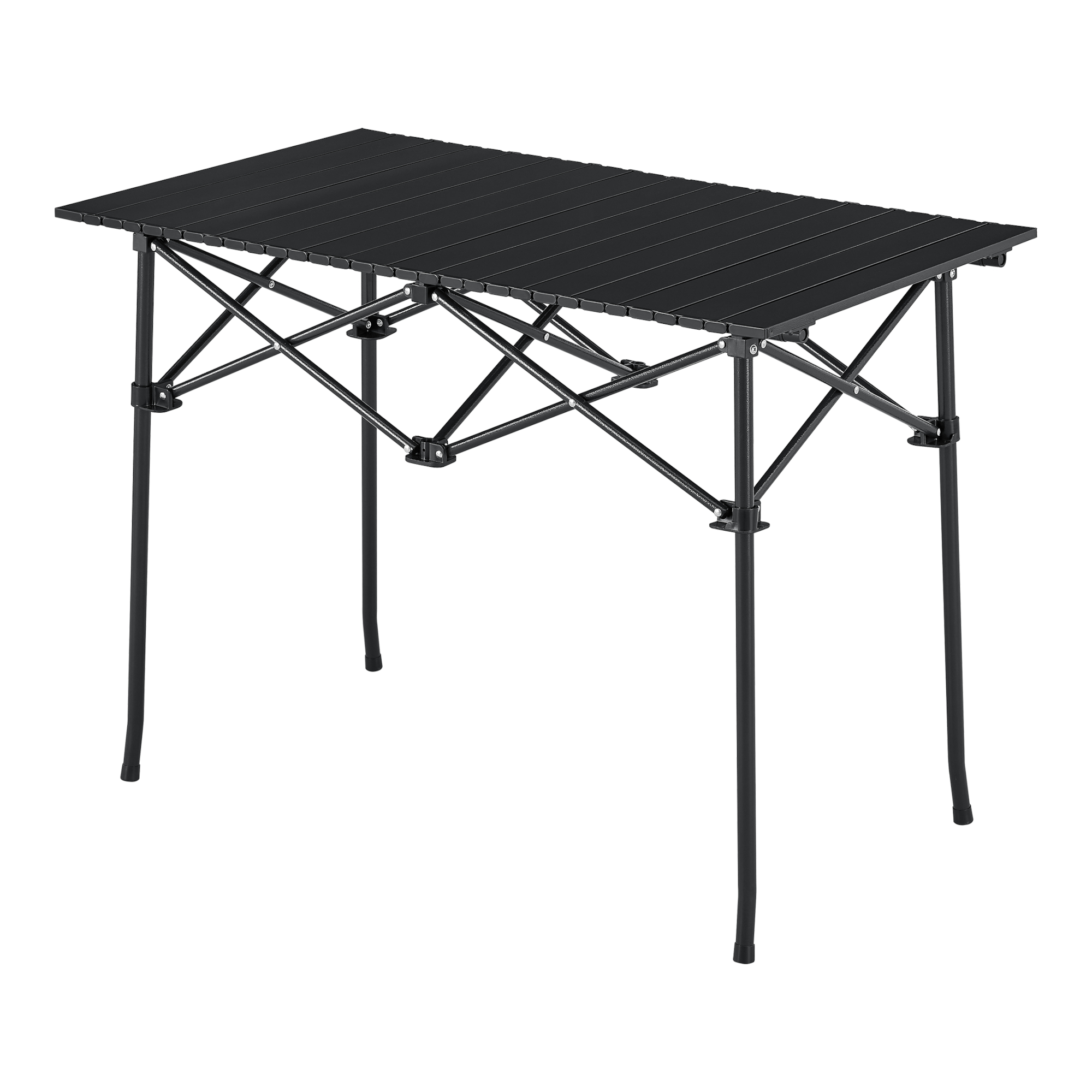 Mesa plegable camping castilenti aluminio 94x55x68 cm - negro [en.casa]