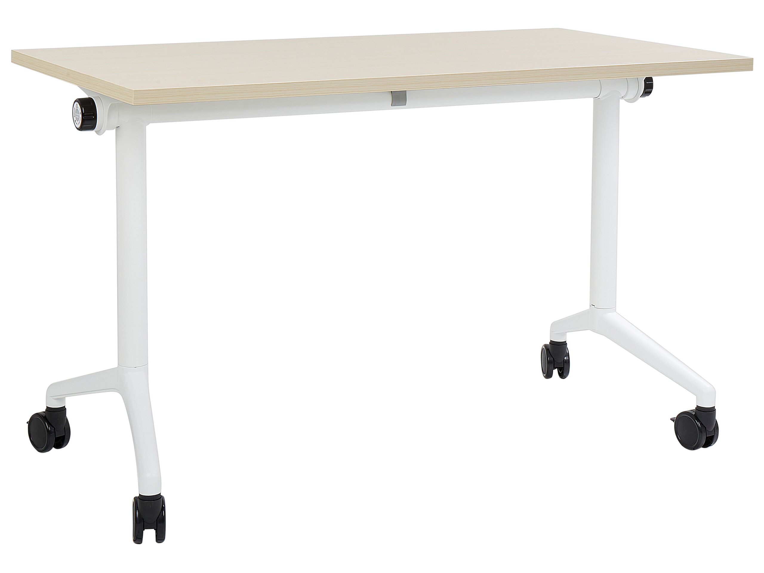 Escritorio plegable cavi 120 cm 60 cm con ruedas marrón claro