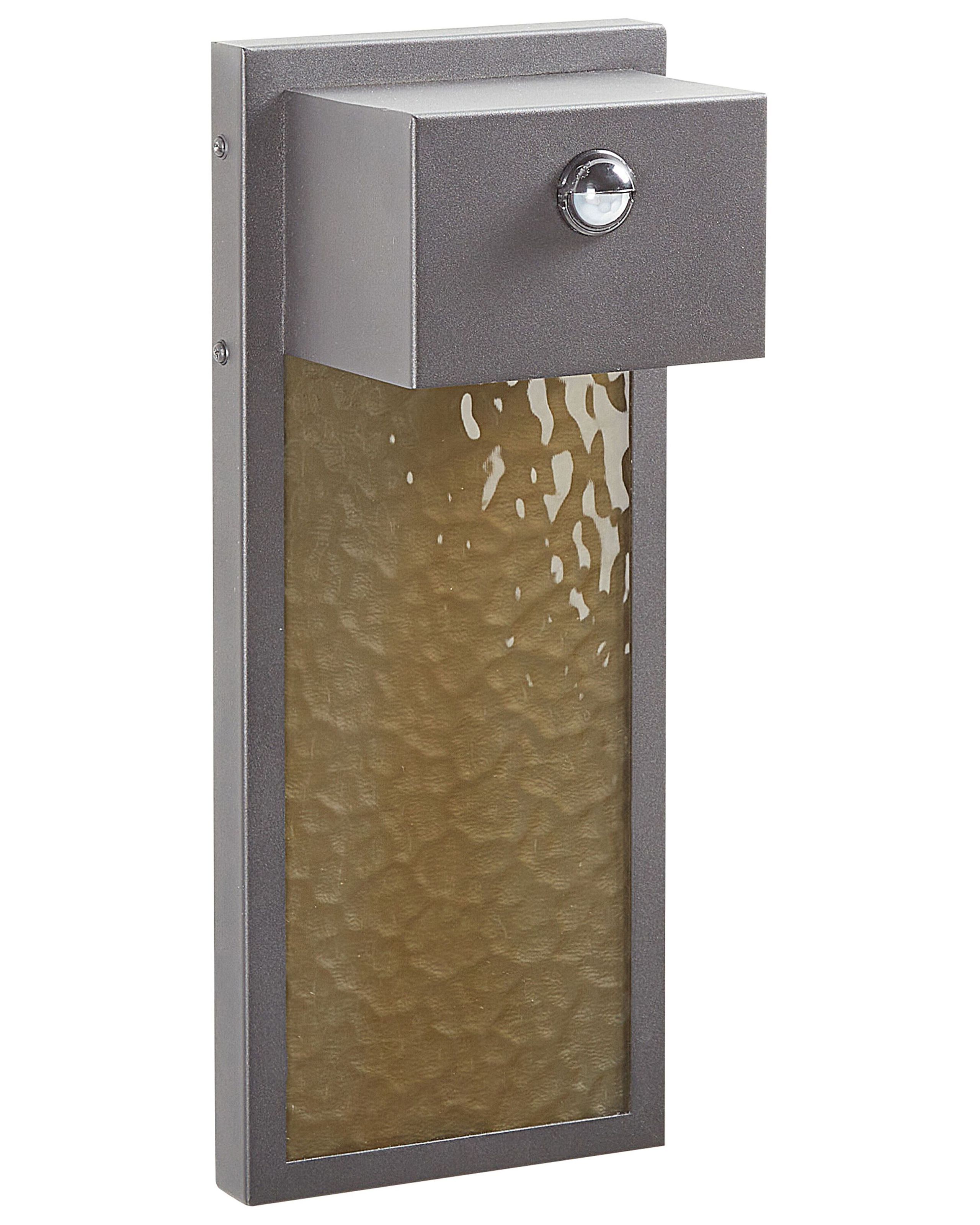 Lámpara de pared LED para exterior carron con sensor de movimiento gris