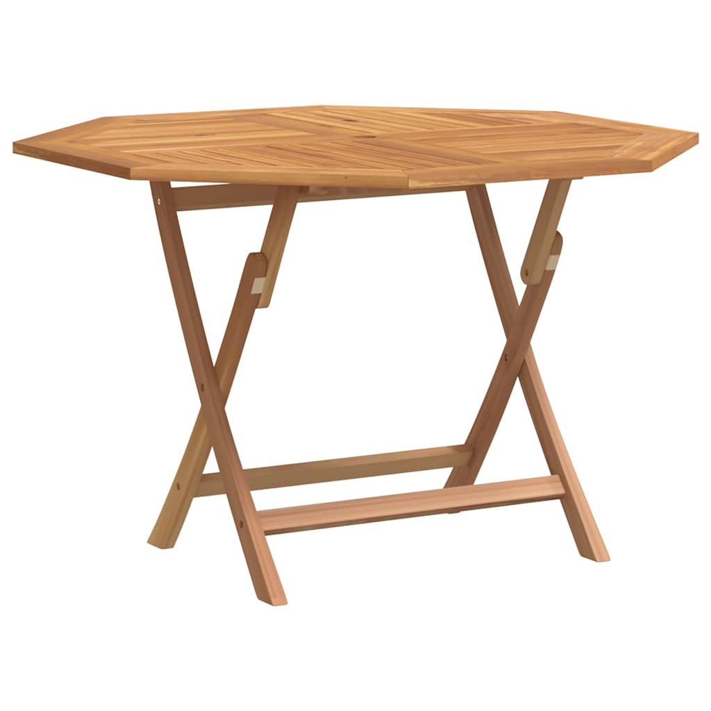 vidaXL mesa de jardín plegable madera maciza de teca 110x110x75 cm