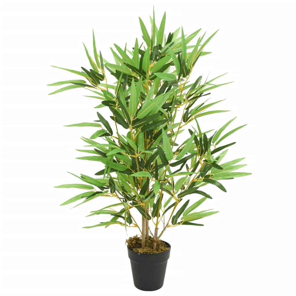 Árbol de bambú artificial con 368 hojas verde 80 cm eerf6085