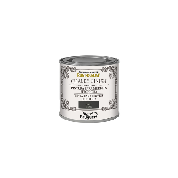 Rust-oleum bruguer chalky finish pintura mueb grafito 125ml