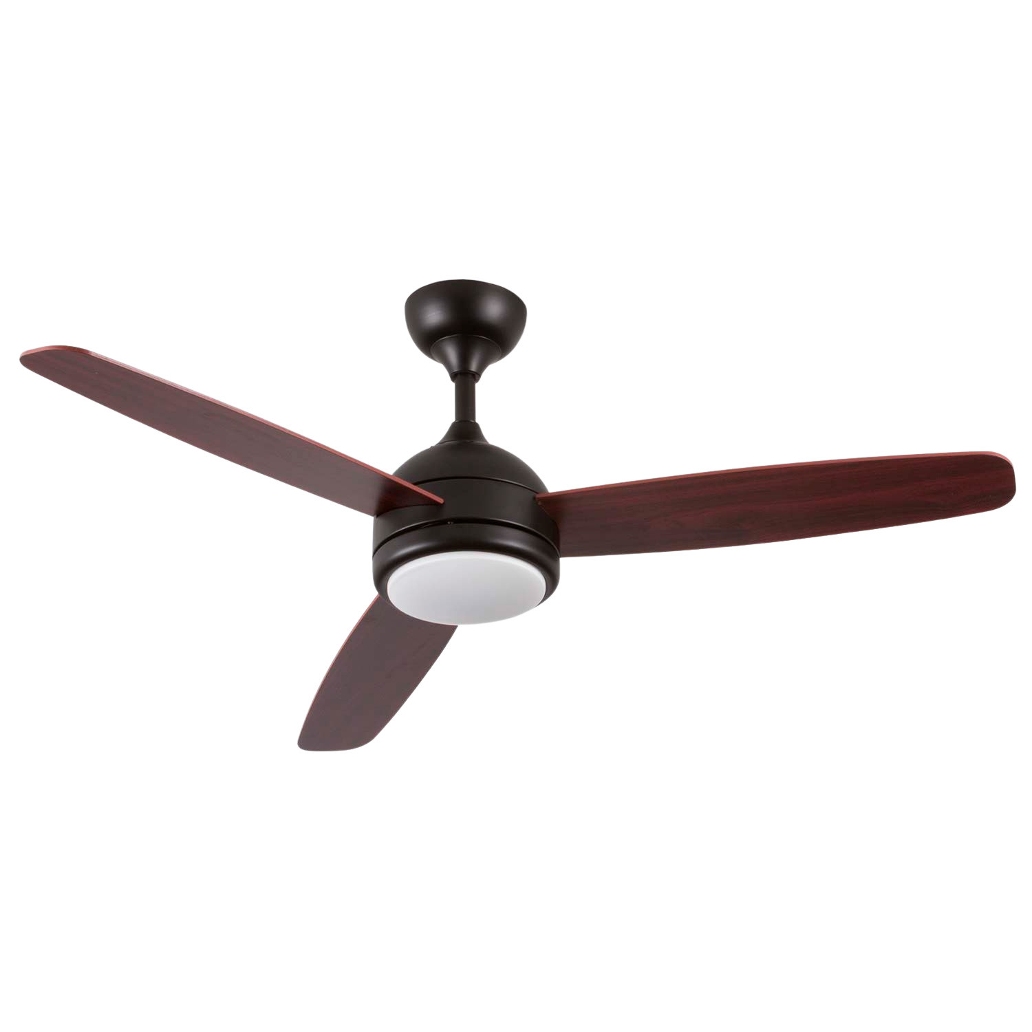 Ventilador de techo con luz 3 aspas 56w 6 velocidades vermont negro dayron