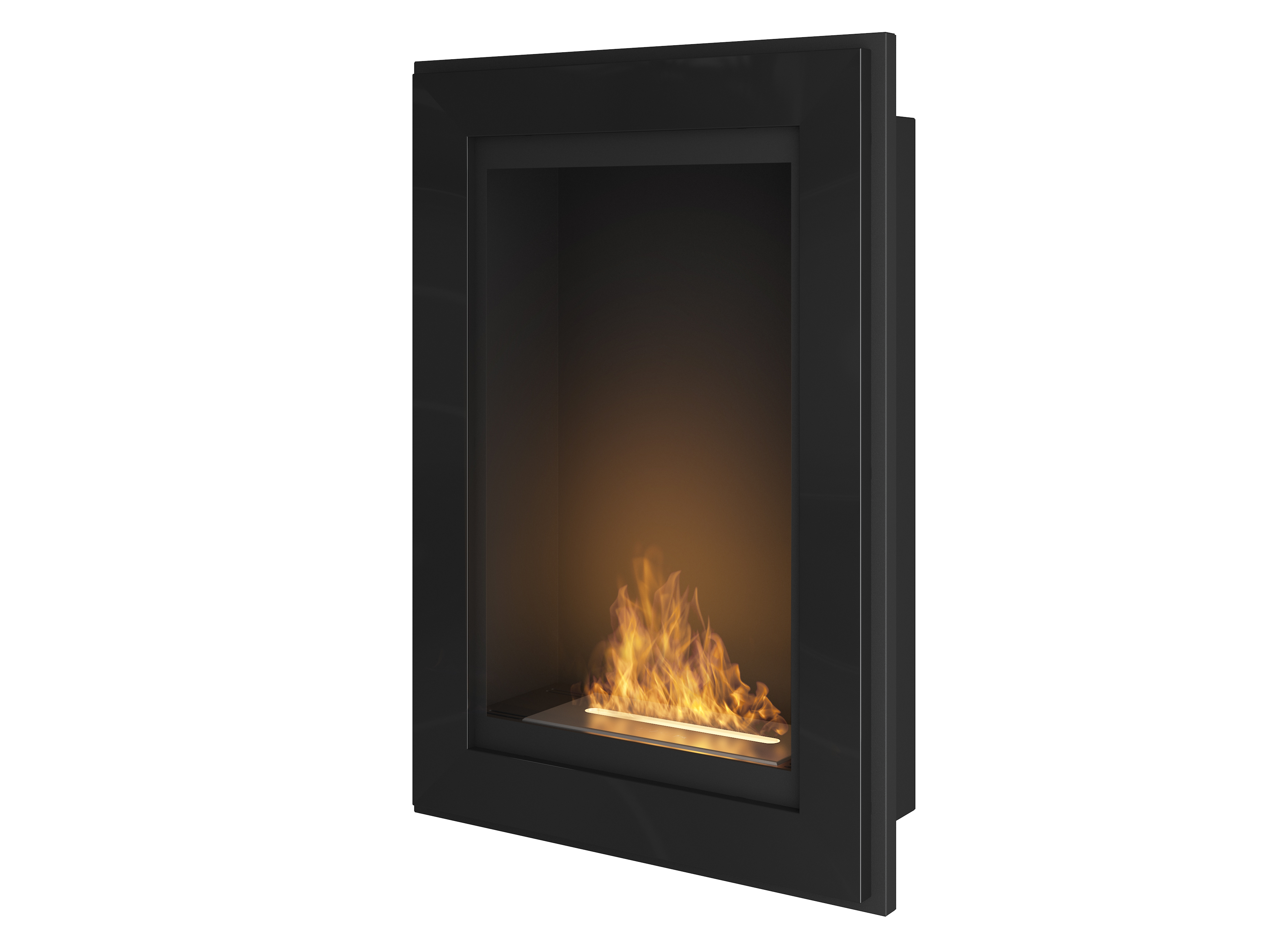 Rame 550 - chimenea de bioetanol empotrada de pared - negro - con cristal