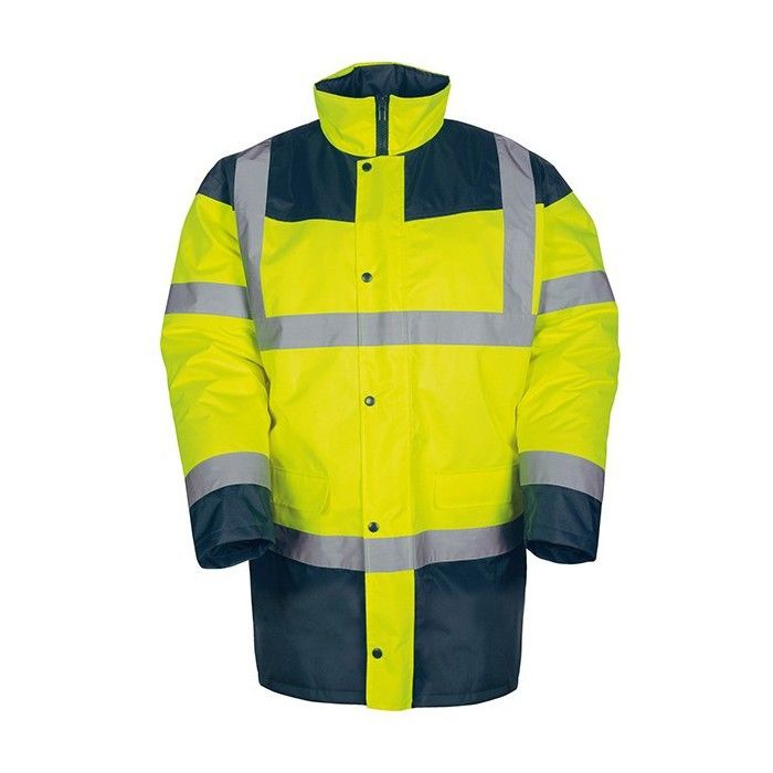 Parka de alta visibilidad palerme tamaño l color amarillo/azul marino - pal