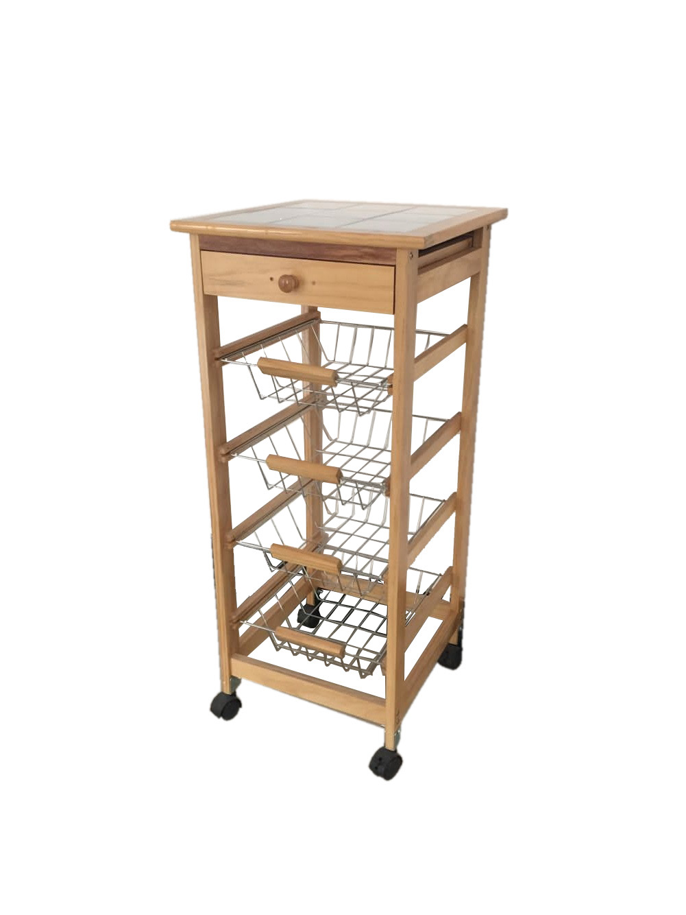Verdulero frutero de cocina oporto 2 color miel 37x37x85