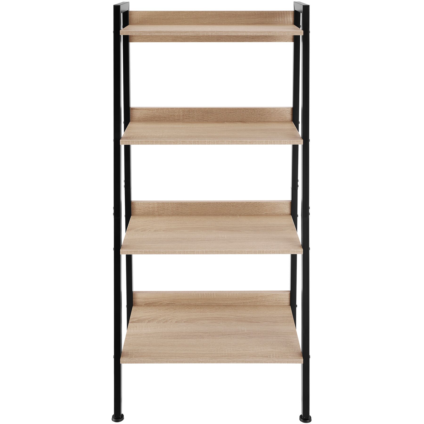 Estantería estilo industrial 4 baldas 57,5x34x138cm madera clara