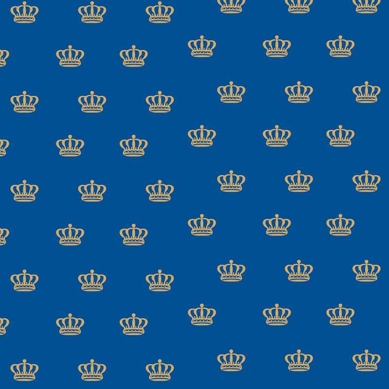 Papel pintado infantil coronas azul y dorado 60cm por 250cm