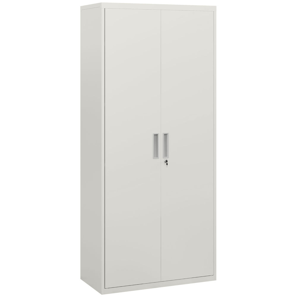 Mueble archivador 80x40x180 cm acero color blanco Homcom