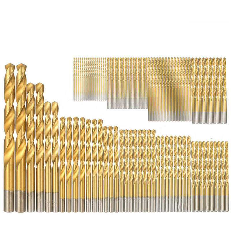 Juego 99 brocas 1/16-3/8" HSS titanio