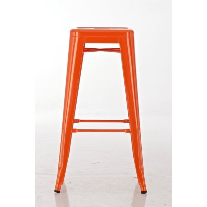 Taburetes de bar metálicos - naranja - lote 2