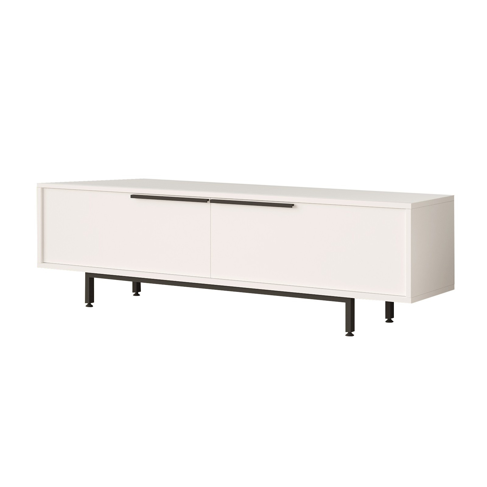 Mueble para televisión de madera <<calvin>> - 160 x 35 x 45 cm - blanco