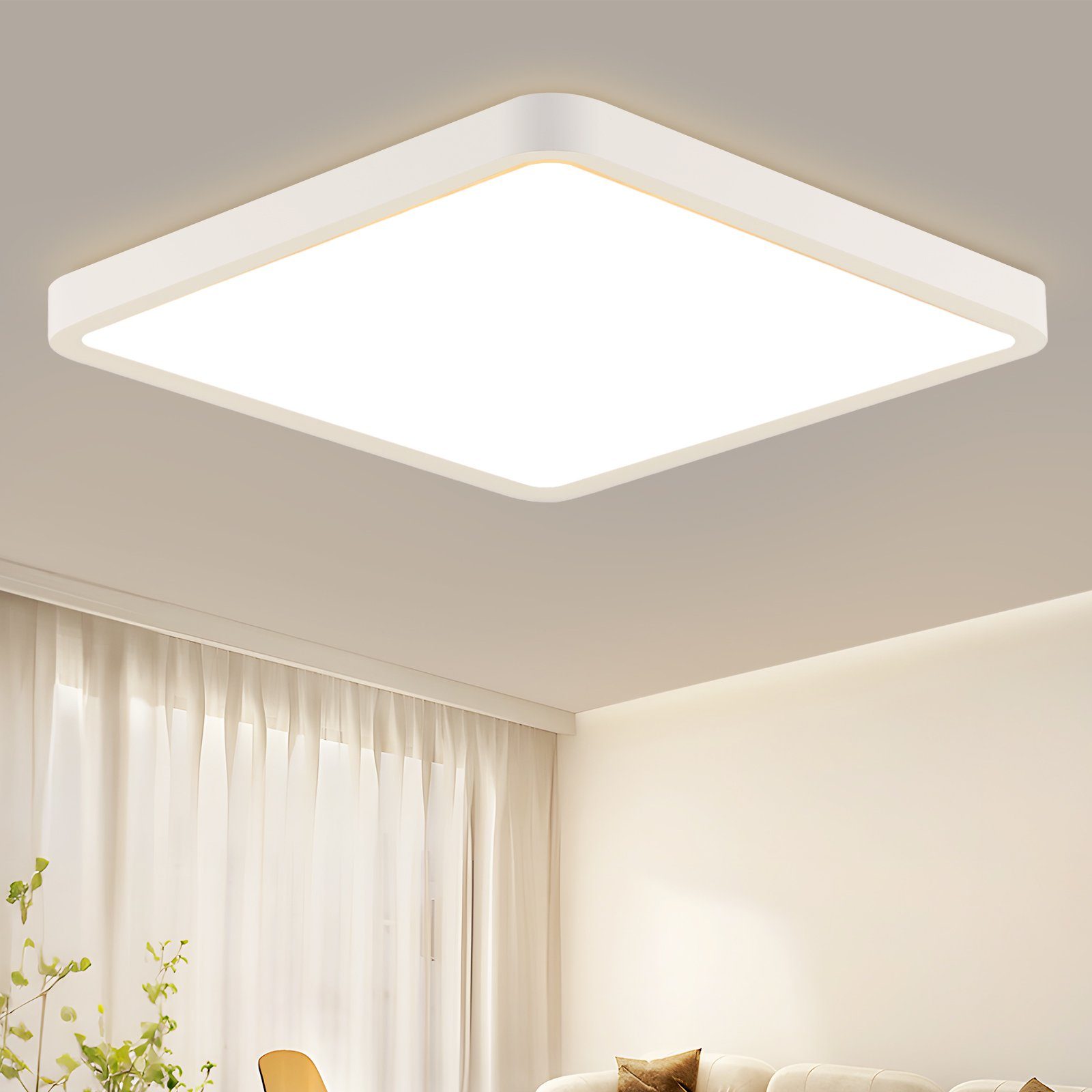 Nettlife luz LED 23w lámpara de dormitorio ip44 blanco cálido 23cm