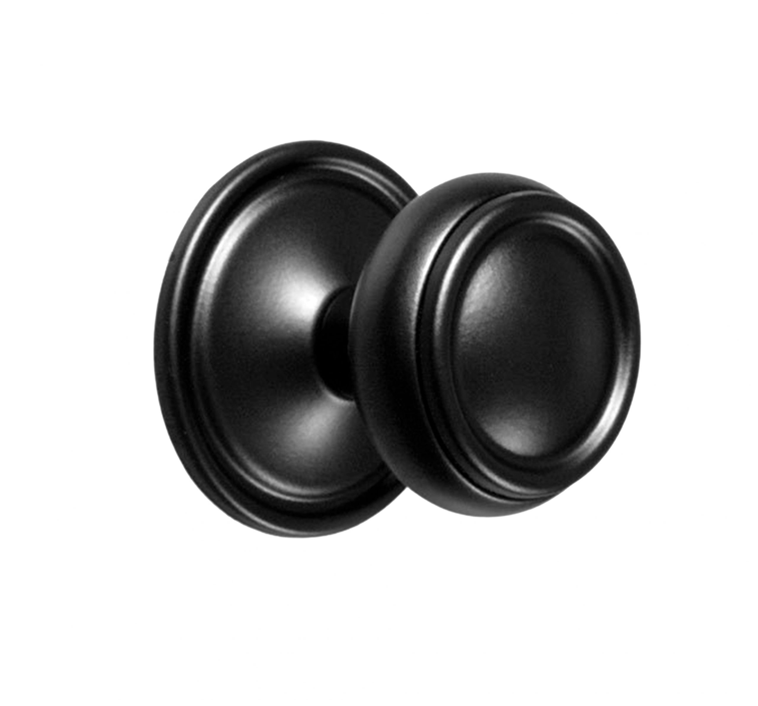 Pomo Para Puerta Latón Con Roseta/Negro (Unidad)