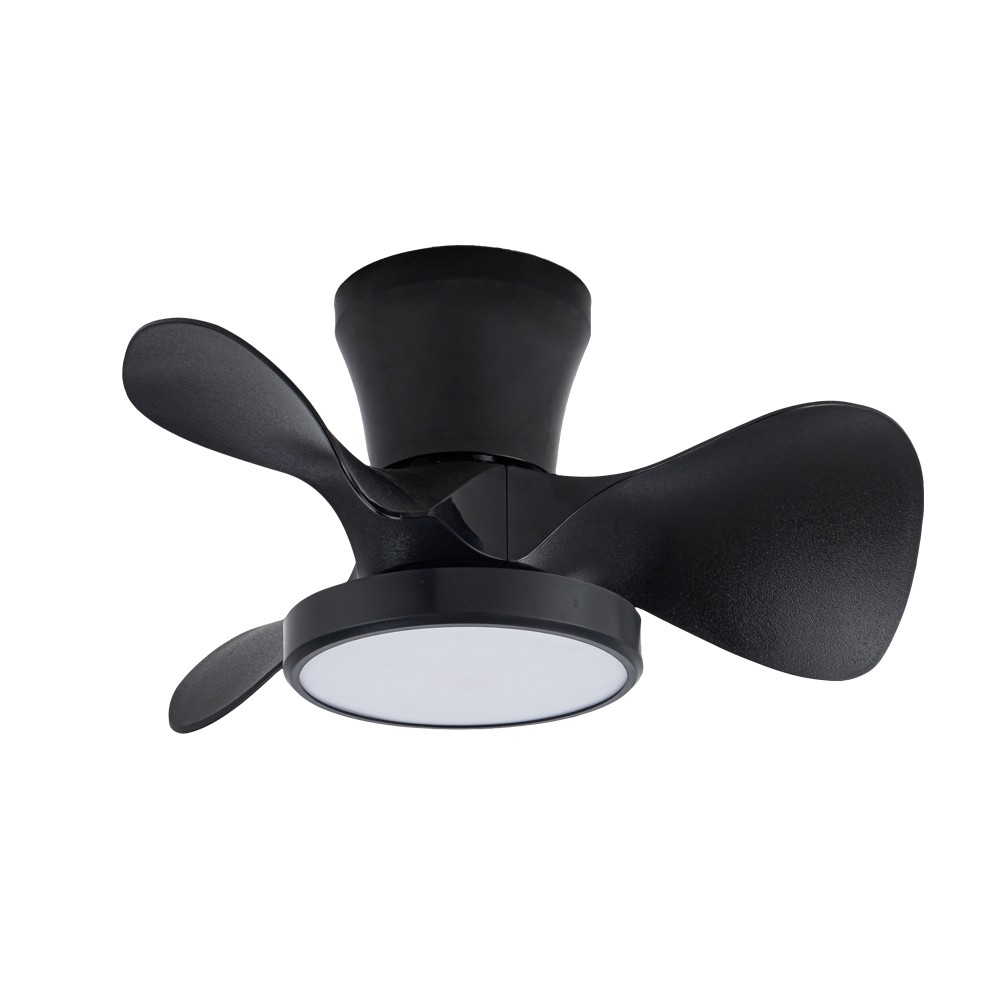 Ventilador de techo pequeño con luz LED 20w merial negro 3cct dim ø56cm