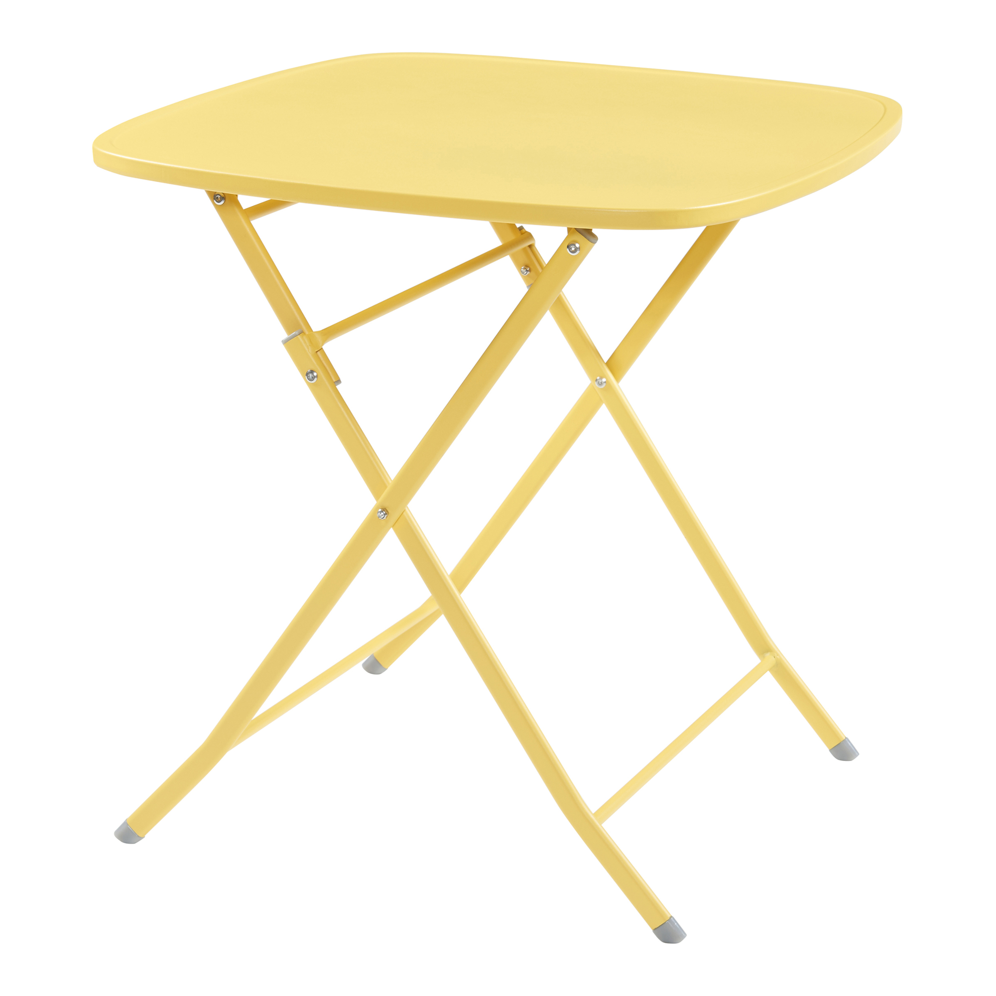 Mesa plegable sande cuadrada - amarillo [en.casa]