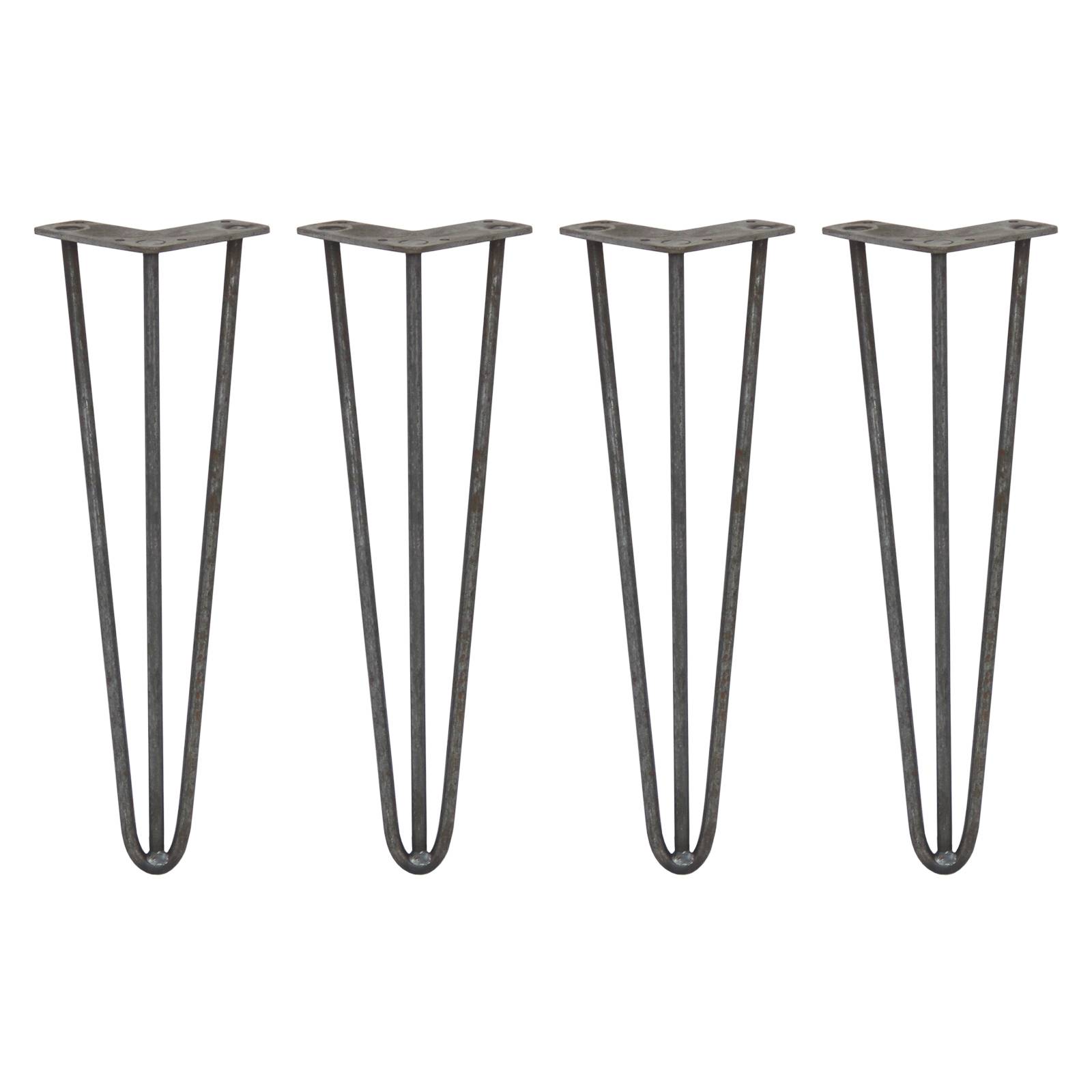 4 patas de horquilla skiski legs 40,6cm acero natural 3 dientes 10mm