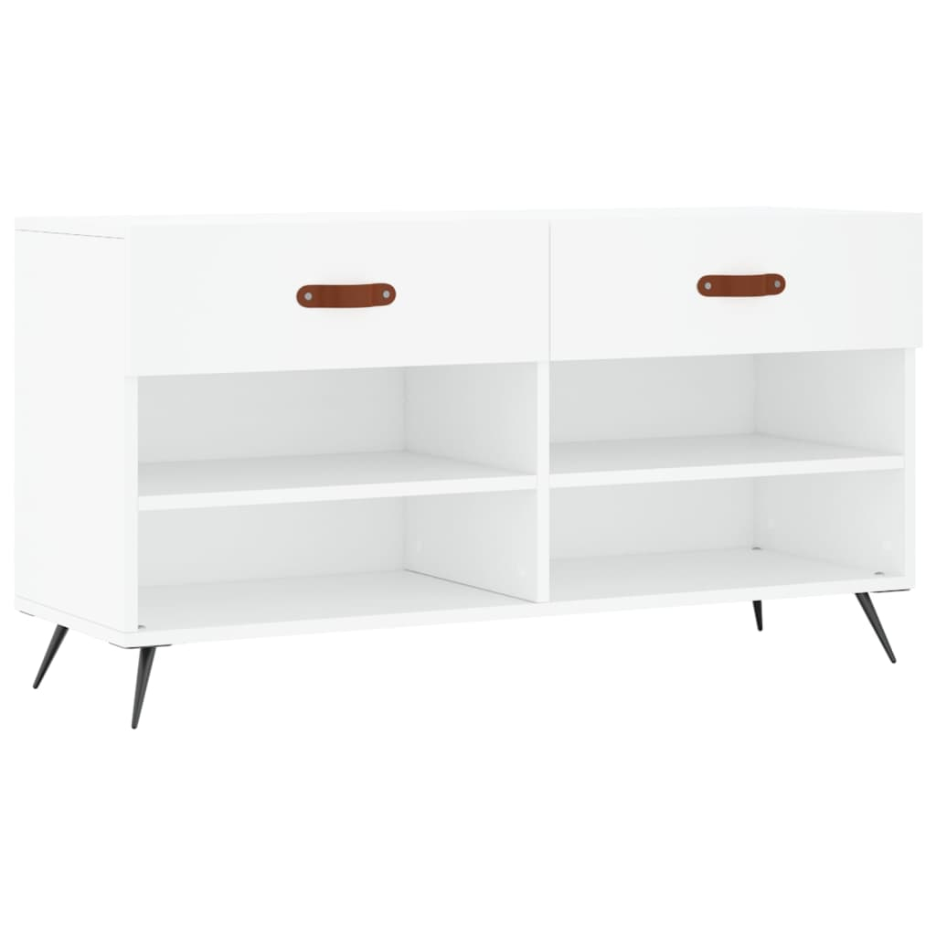 vidaXL zapatero madera de ingeniería blanco 102x35x55 cm