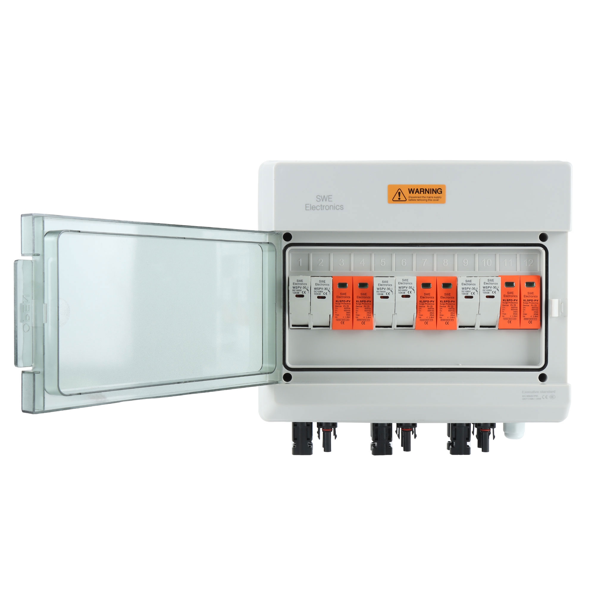 Cuadro de protección fv – 500vdc 3 in 3 out 1000v swe
