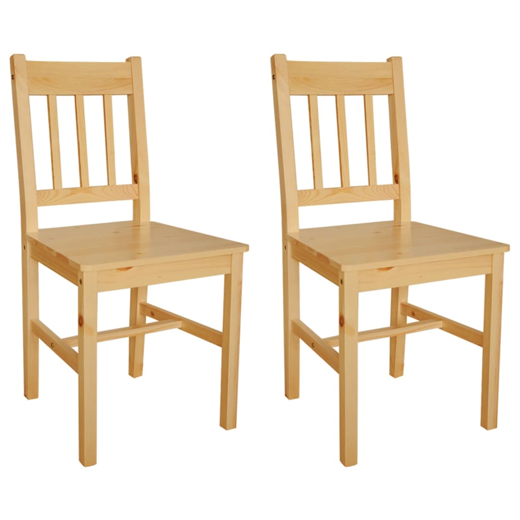 Sillas de comedor 2 unidades madera de pino qweo4926