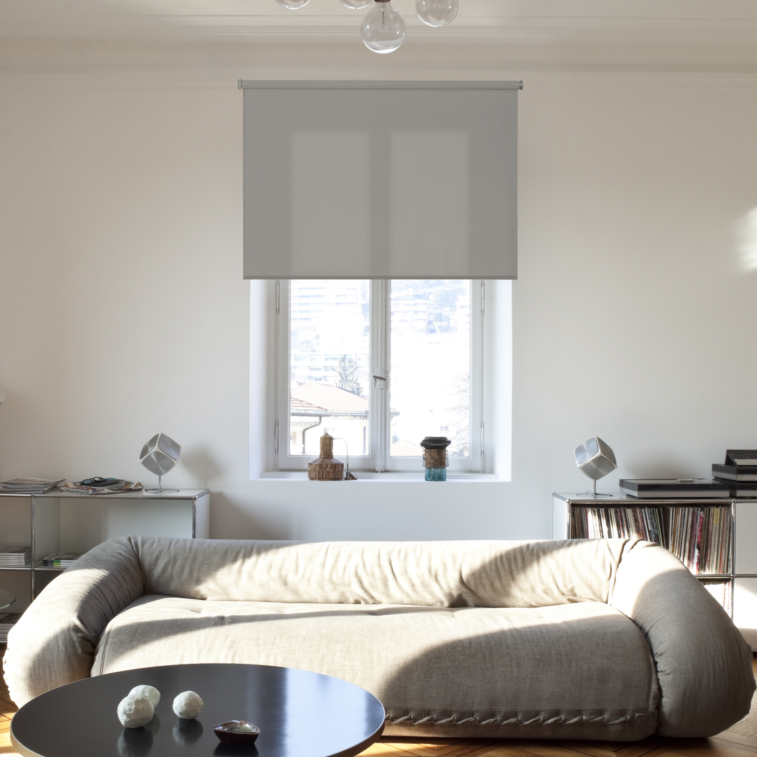Estor enrollable traslúcido l2000 gris 135 x 250cm