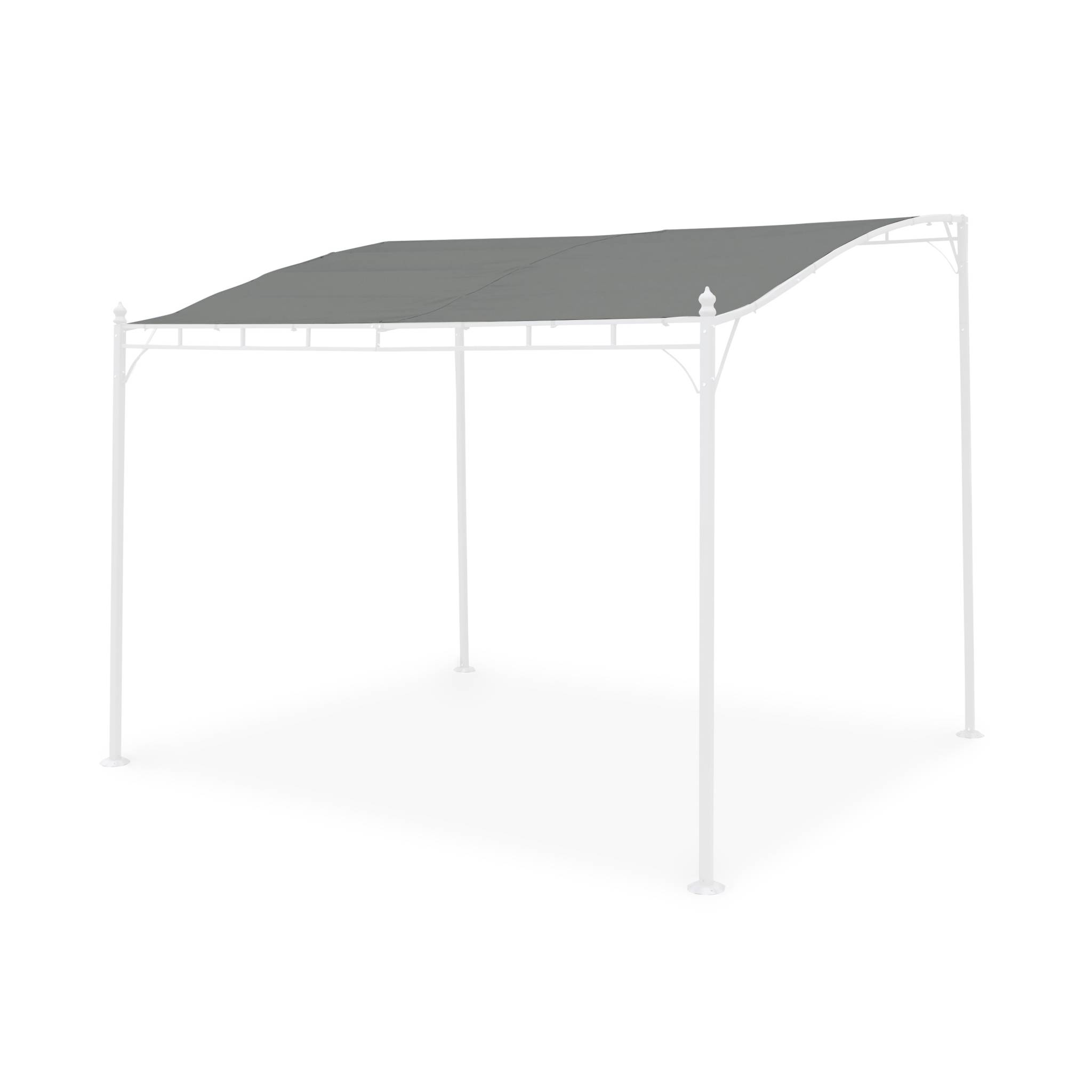 Techo de lona para pérgola brestum 3x2.5m gris 250x300x300 cm