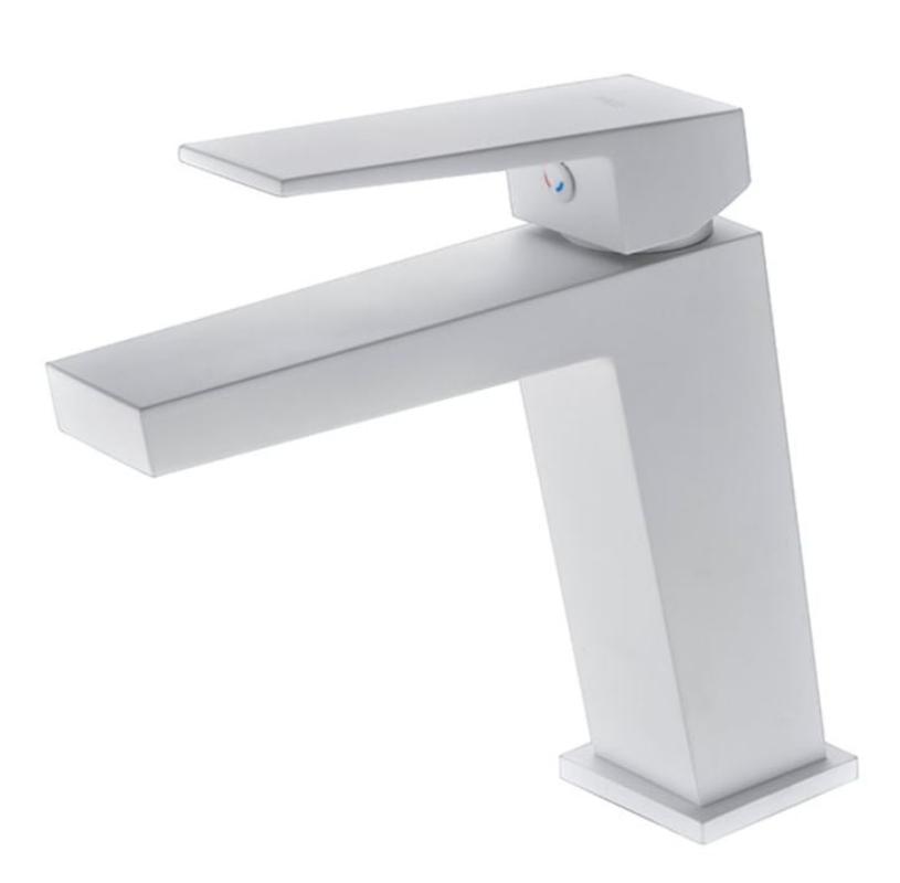 Monomando lavabo blanco mate serie art