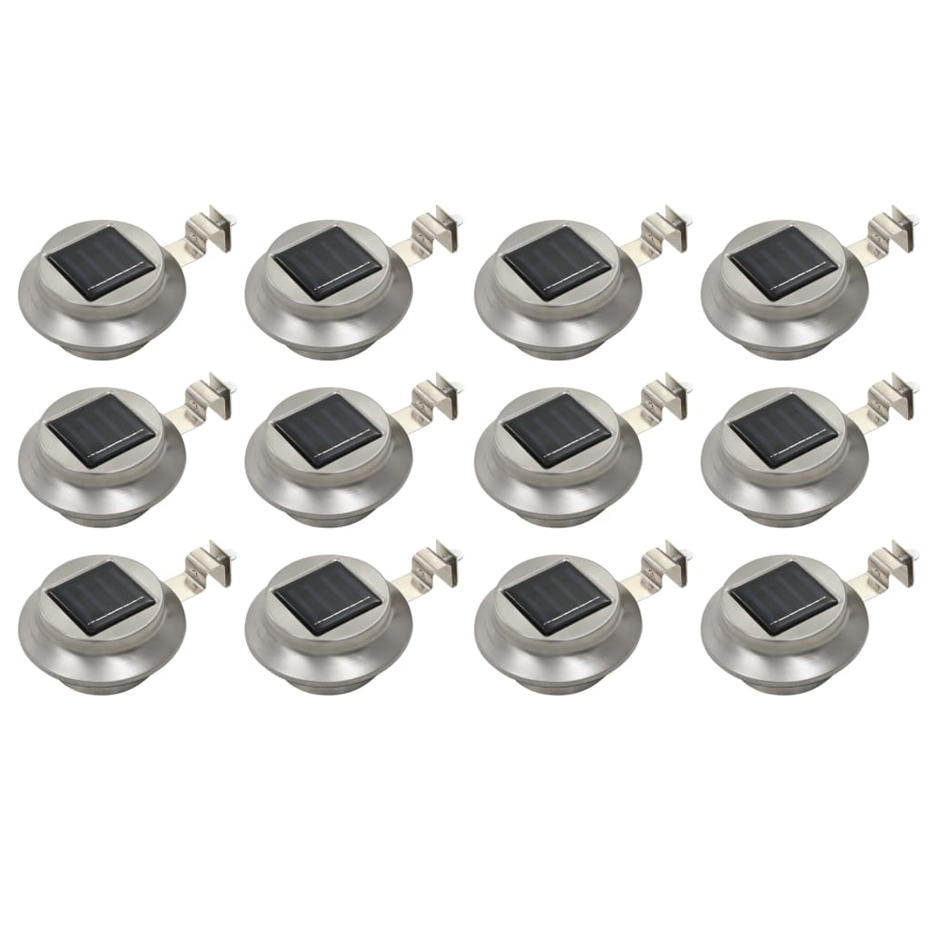 vidaXL lámparas solares redondas de exterior 12 uds LED 12 cm