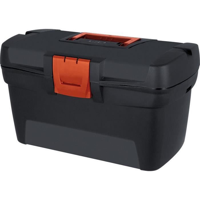 Caja de almacenamiento - curver - 33x19x16cm - plástico - color negro - her