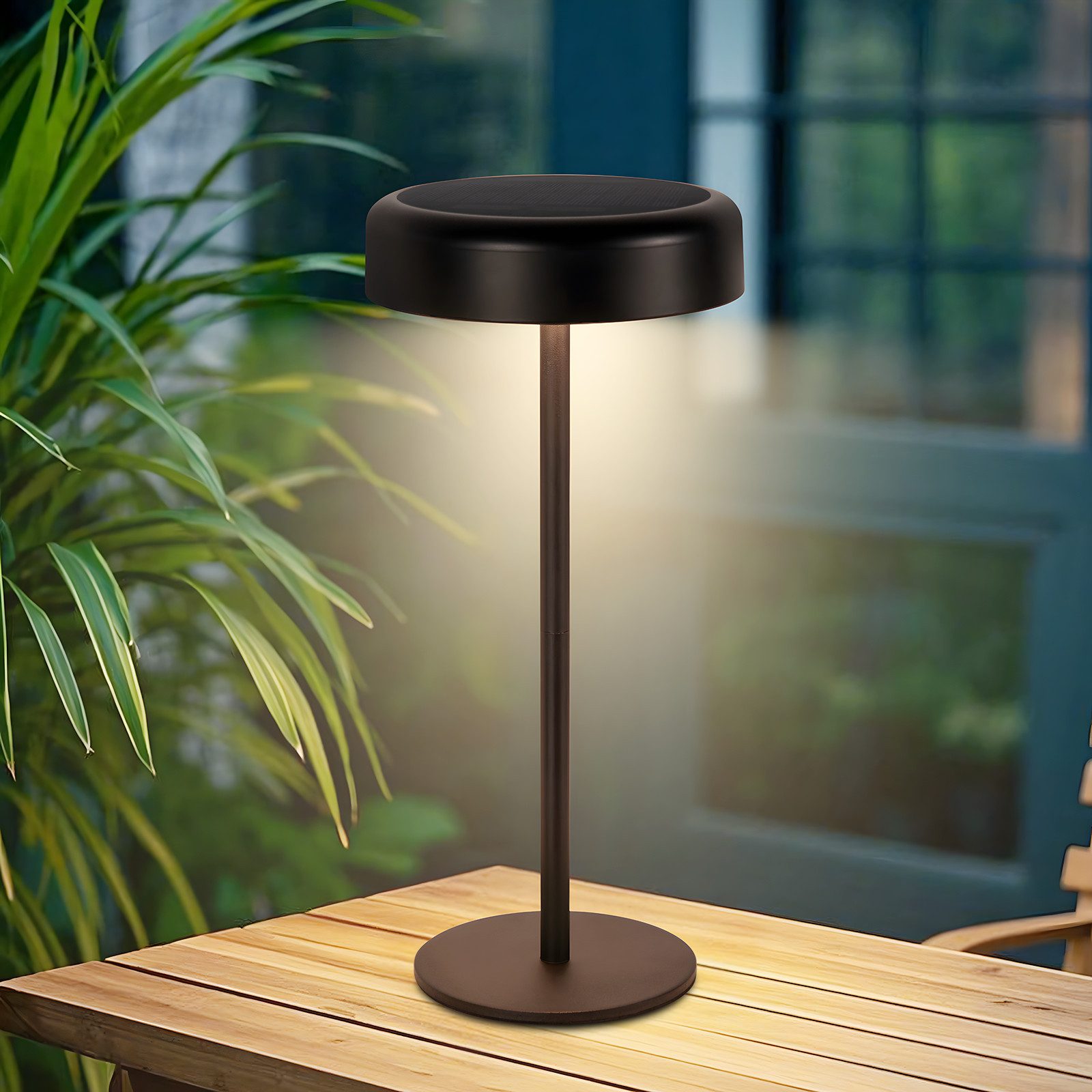 Nettlife lámpara de mesa LED negro 14x14