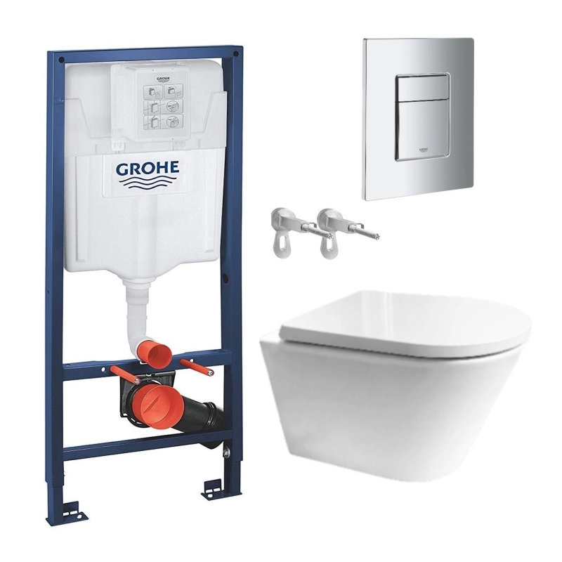 Pack cisterna grohe y pulsador cromo brillo con wc orion env de kp