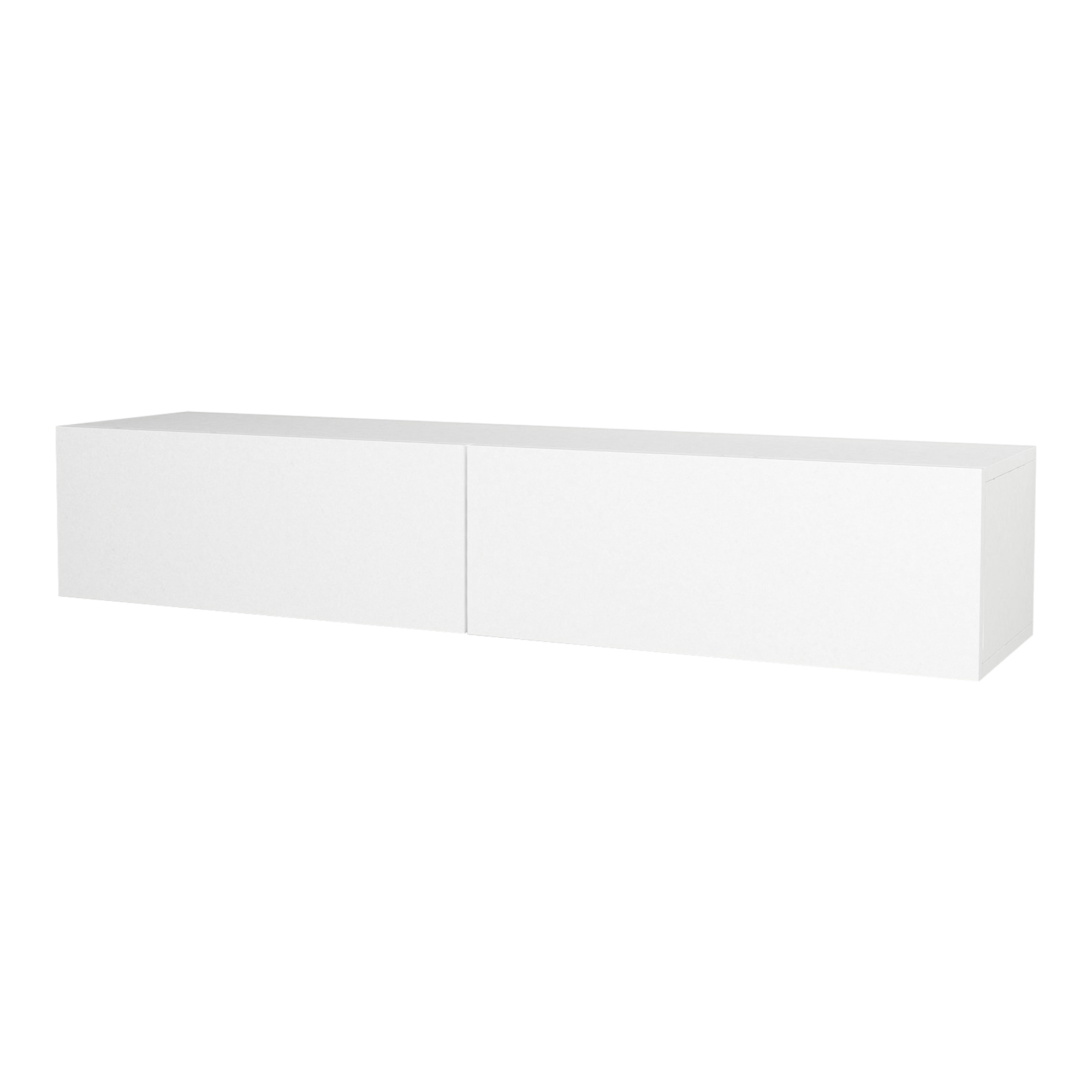 Mueble tv suspendido toivakka aglomerado 135 x 31 x 25 cm blanco [en.casa]