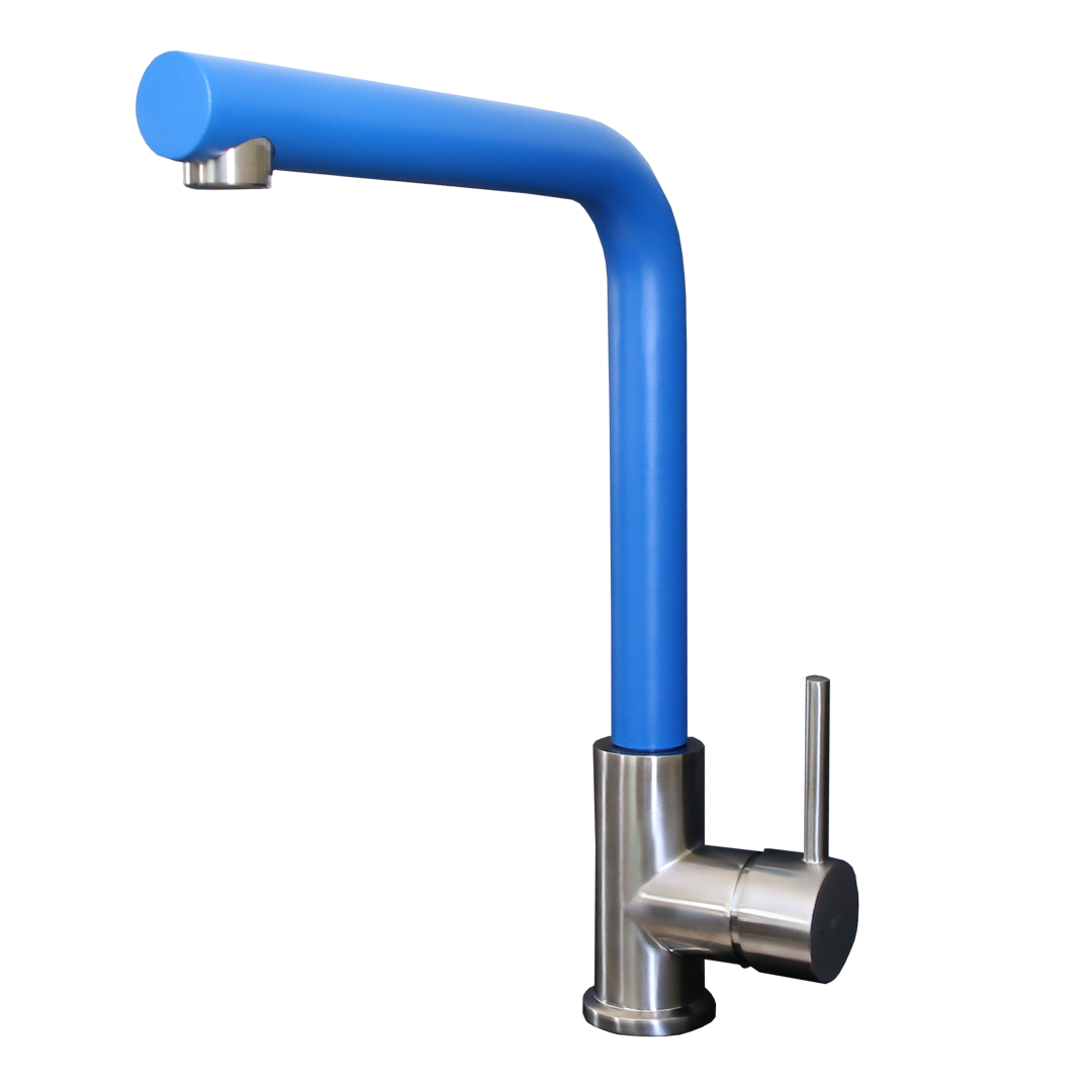 Esseloki mezclador para fregadero de acero inoxidable con caño azul