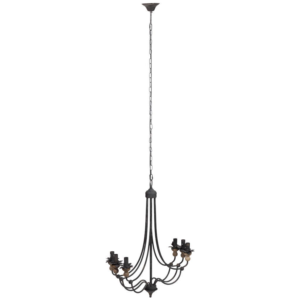 Lámpara de techo de metal negro d69x86h cm